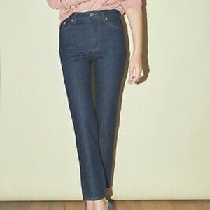 Rouje Dark Blue High-Waist Straight Jeans